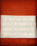 Baby In Car Decal