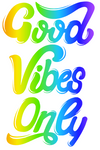 Good Vibes (Transparent Rainbow Sticker)