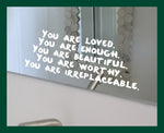 You are LOVED Mirror Decal