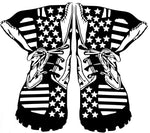 Flag Combat Boots Sticker
